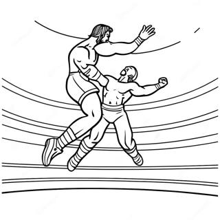 Halaman Mewarna Penzin Wwe Melompat Ke Atas Lawan 111139-47564