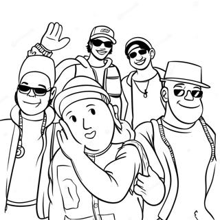 Halaman Mewarna Homies Cool Bersantai 111345-47724