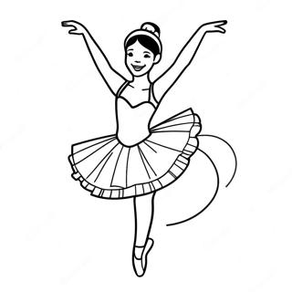 Halaman Mewarna Penari Balet Ceria Dalam Pirouette 11168-2202
