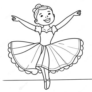 Halaman Mewarna Penari Balet Ceria Dalam Pirouette 11168-2203