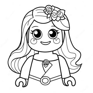 Halaman Mewarna Puteri Lego Yang Berani 111732 48026