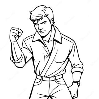 Halaman Mewarna Ken Dalam Aksi 112293 48463