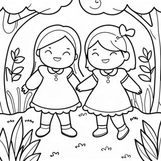 Halaman Mewarna Kakak Ceria Di Taman 112346 48509