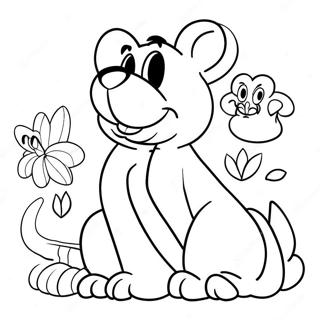 Halaman Mewarna Haiwan Disney Berwarna Warni 113374 49434