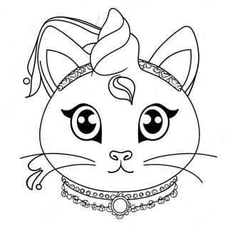 Kucing Unicorn Halaman Mewarna