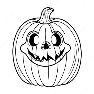 Halaman Mewarna Labu Jack O Lantern Menyeramkan 113502 49525