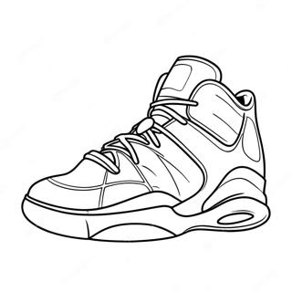 Kasut Bola Keranjang Retro Halaman Mewarna 113630 49630