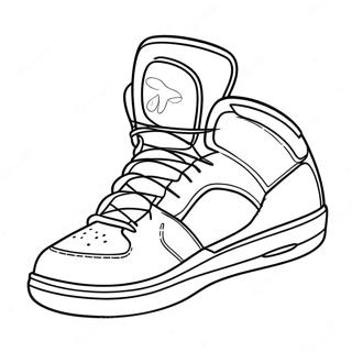 Kasut Bola Keranjang Retro Halaman Mewarna 113630 49631