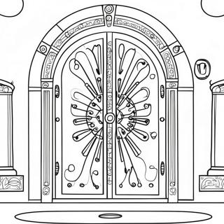 Halaman Mewarna Pintu Peti Besar 113709-49696