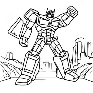 Halaman Mewarna Pertempuran Megatron Transformers 113783-49742