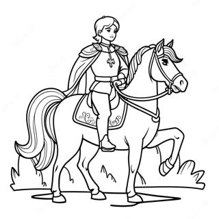 Putera Mulia Menunggang Kuda Halaman Mewarna 113967-49893