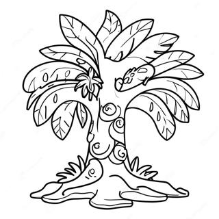 Halaman Mewarna Pokok Chicka Chicka Boom Boom Berwarna Warni 114143 50023