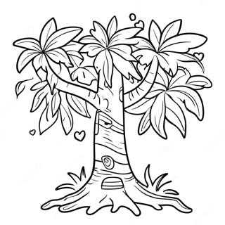 Halaman Mewarna Pokok Chicka Chicka Boom Boom Berwarna Warni 114143 50024