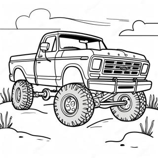 Halaman Mewarna Trak Ford Yang Diangkat Untuk Off Road 114245-50103