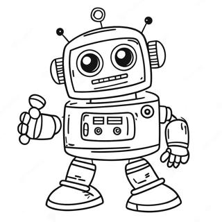 Halaman Mewarna Robot Lucu Menari 11429-1456