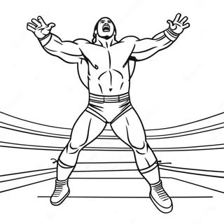 Halaman Mewarna Penzin Wwe Melompat Ke Atas Lawan 114450-50262
