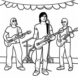 Halaman Mewarna Kumpulan Rock Di Atas Pentas 114815-50552