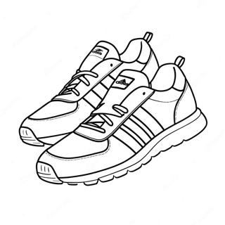 Halaman Mewarna Kasut Lari Adidas 115047-50731