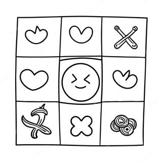 Permainan Tic Tac Toe Yang Menyeronokkan Gambar Mewarna 115148-50803