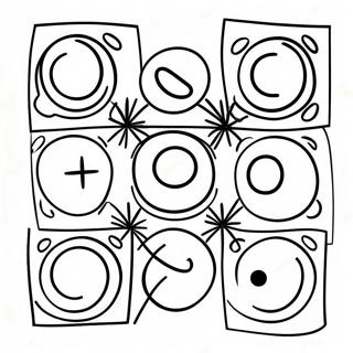 Papan Tic Tac Toe Berwarna Warni Gambar Mewarna 115149-50806