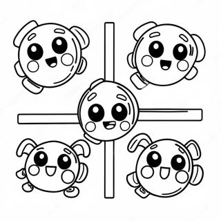 Watak Tic Tac Toe Yang Comel Gambar Mewarna 115150-50811