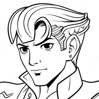 Gaya Rambut Unik Josuke Higashikata Gambar Mewarna 115177-50833