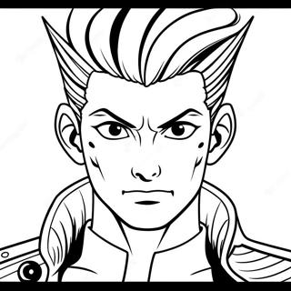 Gaya Rambut Unik Josuke Higashikata Gambar Mewarna 115177-50834