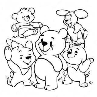 Winnie The Pooh Halaman Mewarna