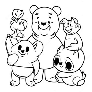 Winnie The Pooh Dan Kawan Kawan Halaman Mewarna 11527-427