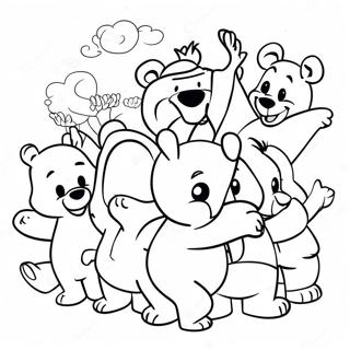Winnie The Pooh Dan Kawan Kawan Halaman Mewarna 11527-428