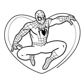 Halaman Mewarna Spiderman Hari Valentine 115303-50919