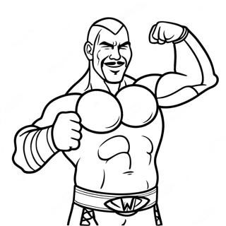 Halaman Mewarna Pegulat Wwe Yang Menyeronokkan 115384 50994