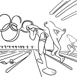 Halaman Mewarna Pertandingan Renang Olimpik 115409-51012