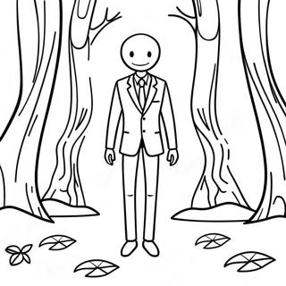 Halaman Mewarna Slenderman Menyeramkan Di Hutan 115767 51284