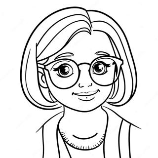 Halaman Mewarna Nana Comel Dengan Kacamata 115947 51424