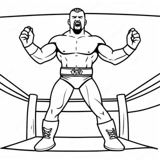 Pertarungan Epik Wrestler Wwe Halaman Mewarna 116336-51724