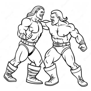 Adegan Aksi Dinamik Wwe Halaman Mewarna 116338-51730