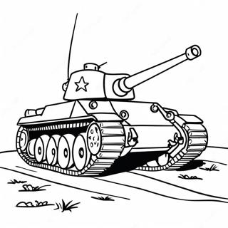 Halaman Mewarna Tank Ww2 Vintage 116415-51952