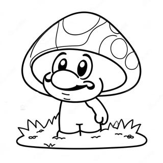 Halaman Mewarna Cendawan Mario Yang Comel Halaman Mewarna