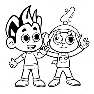 Halaman Mewarna Timmy Turner Dan Jimmy Neutron 116774-52230