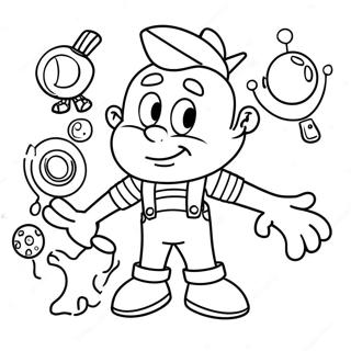 Halaman Mewarna Jimmy Neutron Dengan Ciptaan 116776-52237