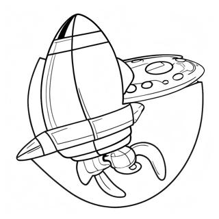 Halaman Mewarna Kapal Angkasa Roket 116801-52253