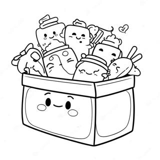 Halaman Mewarna Watak Sticky Lankybox Yang Lucu 116876-52305