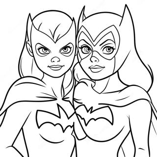 Halaman Mewarna Batgirl Dan Robin 117137-52510