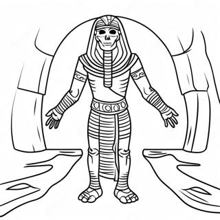 Gambar Mewarna Mummy Menyeramkan Di Dalam Makam 117365-52683