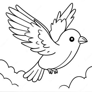 Halaman Mewarna Burung Berwarna Warni Meluncur Di Langit 117881-53075