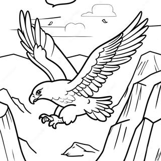 Halaman Mewarna Helang Megah Terbang Di Atas Gunung 117882 53079