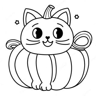 Kucing Labu Yang Ceria Halaman Mewarna 118653 53789