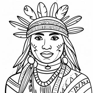 Halaman Mewarna Perayaan Hari Orang Asli Yang Berwarna Warni 118704-53827