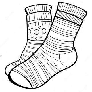 Halaman Mewarna Stokin Bergaris 118807 53907